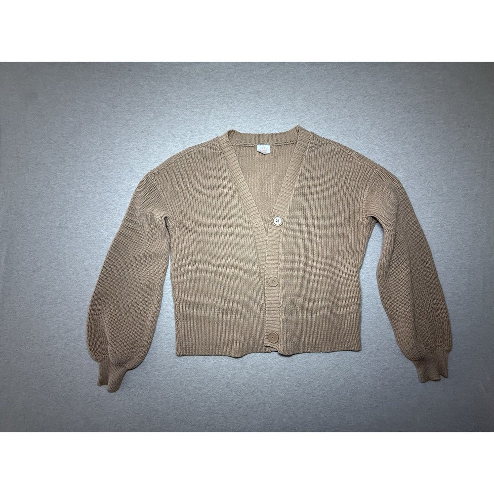 Xhiliration Girls Button Up Cardigan Beige Size Xl 10-12